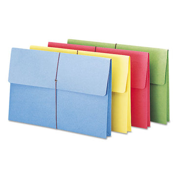Smead® Expanding Wallet W- Elastic Cord, 2" Expansion, 1 Section, Legal Size, Assorted, 50-box freeshipping - TVN Wholesale